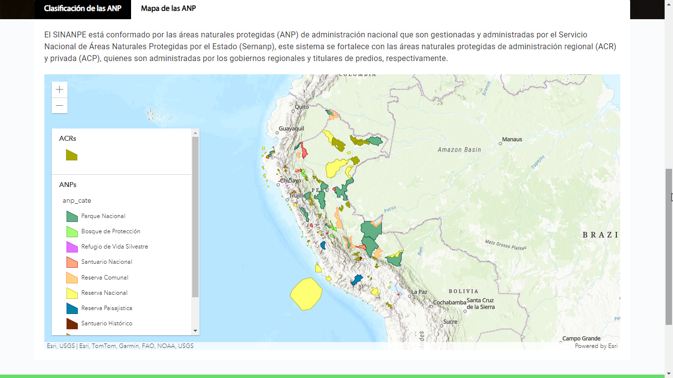 Biodiversidad en Áreas Naturales Protegidas del Perú